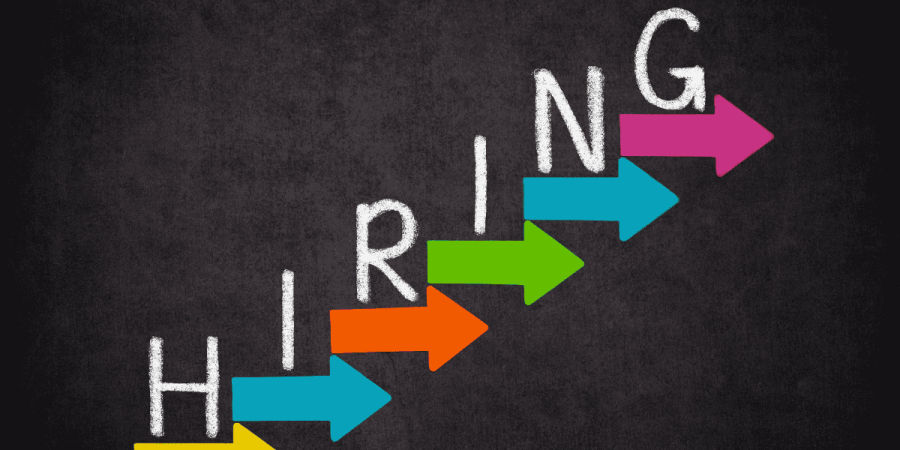 colorful arrows pointing upward, representing steps for hiring foreign workers