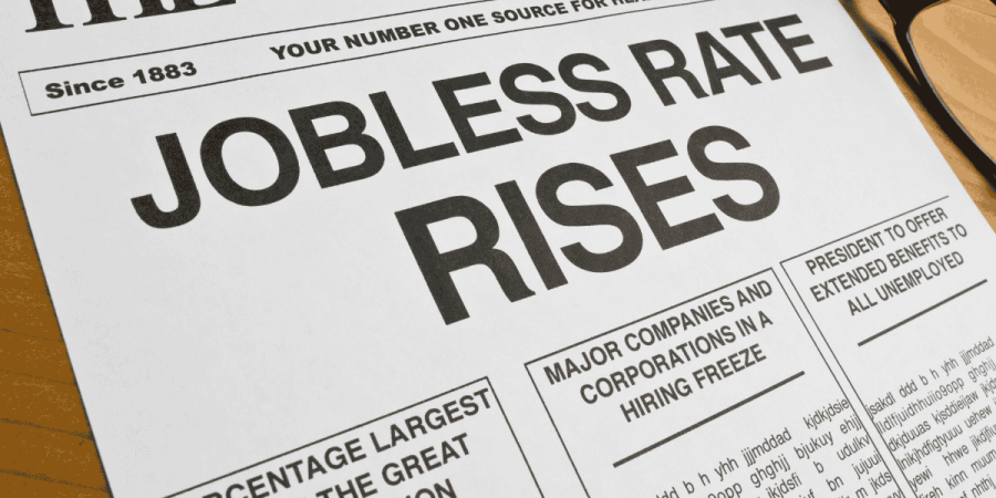 immigration myths about unemployment shown with jobless rate rises headline