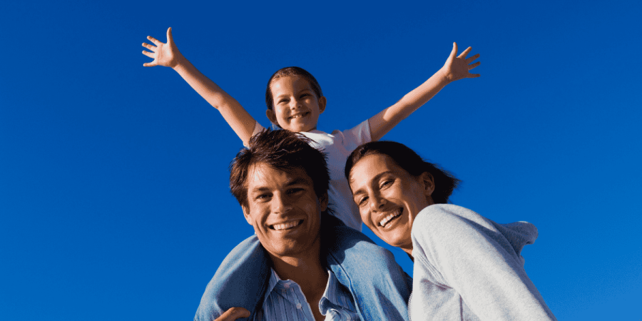 happy family enjoying new life after moving from pakistan to canada
