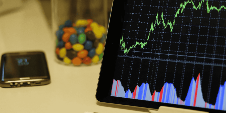 financial chart showing rise and fall in national crime rate statistics