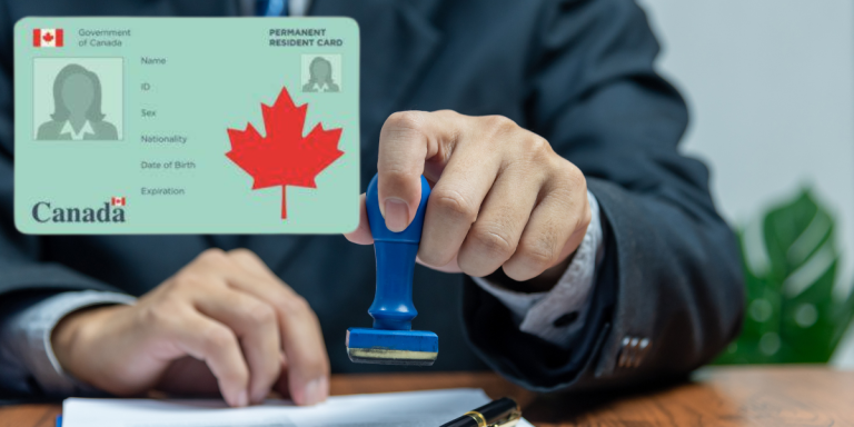 officer stamping approved maple leaf card for canada residency