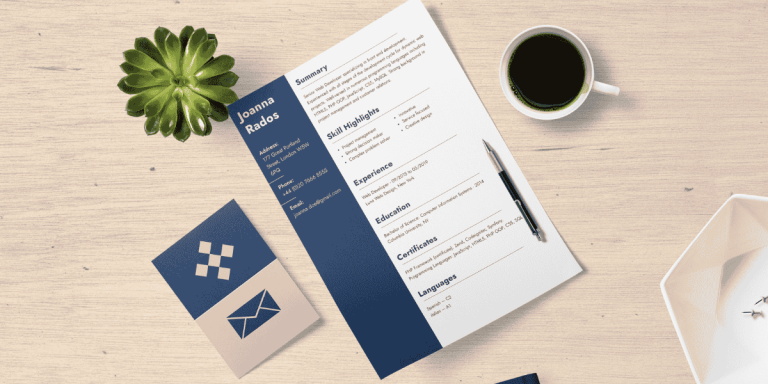 professional layout example for building a canadian-style resume