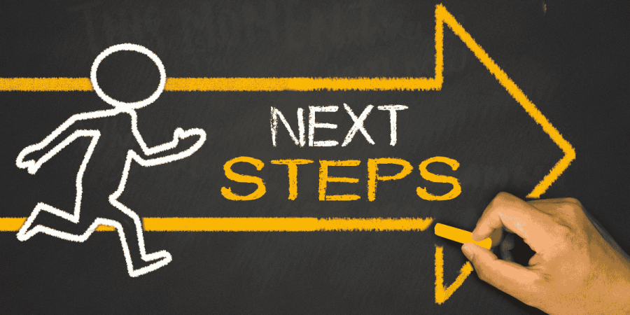 next steps concept showing progress in creating a canadian-style resume