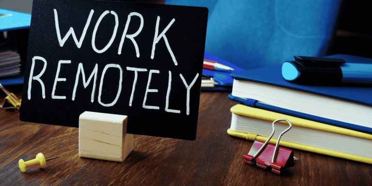 work remotely sign promoting remote jobs in canada for a flexible career path