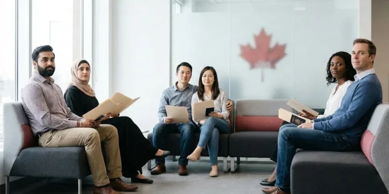 pr inventory 2026 applicants waiting in canadian immigration office with documents